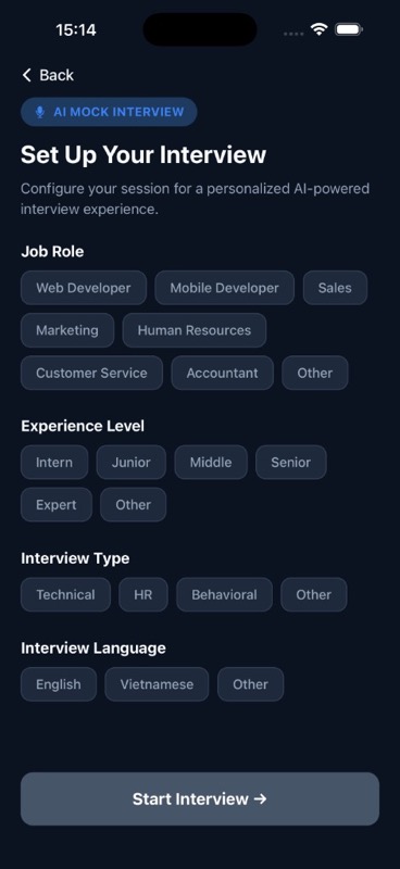 Set up interview